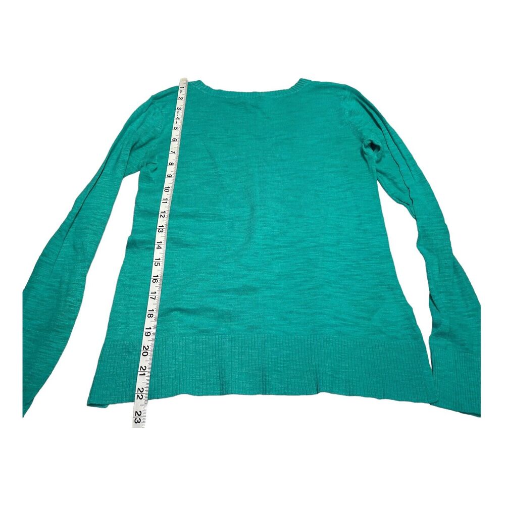 Eddie Bauer Sweater Women's XS Teal 100% Cotton Round Neck Long Sleeve Pullover - Picture 5 of 7